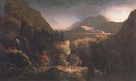 Thomas Cole Landscape with Figures A Scene from The Last of the Mohicans (mk13) Germany oil painting art